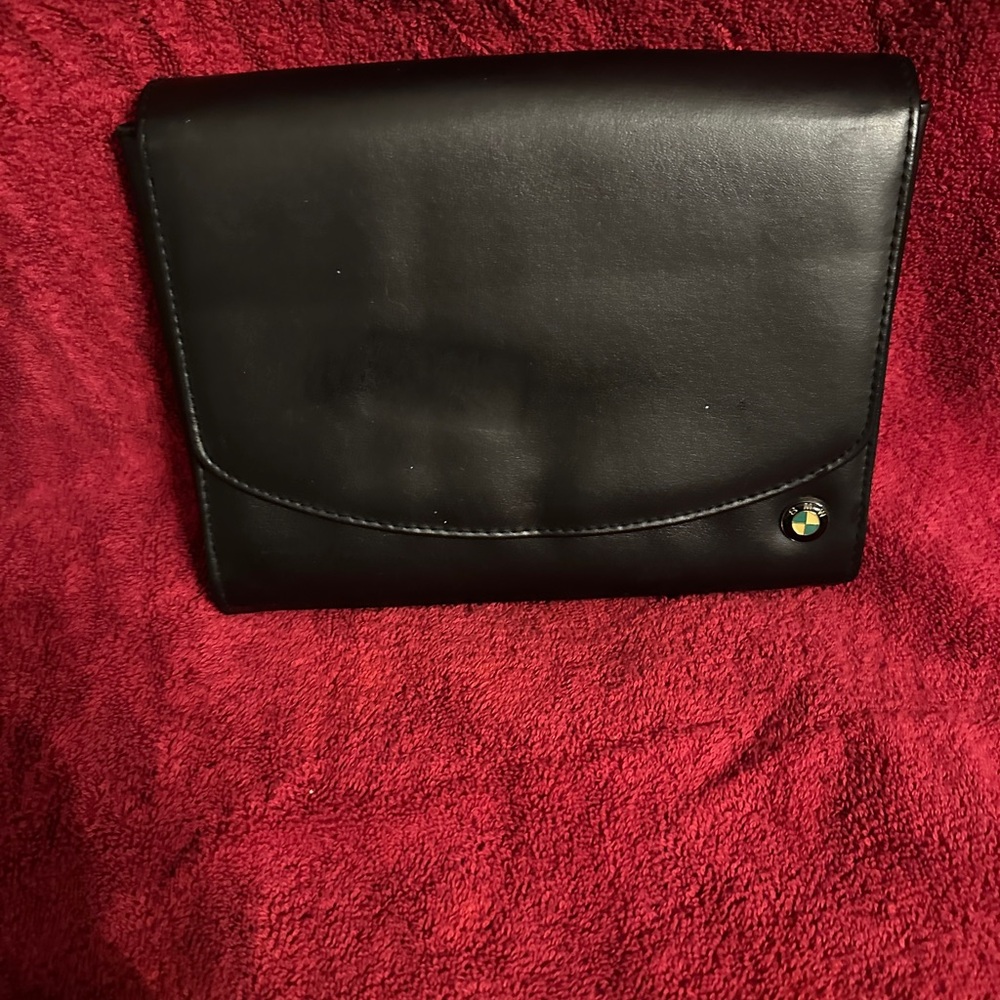 BMW Black Leather Manual Case with Logo
